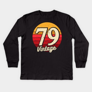 Vintage 1979 Kids Long Sleeve T-Shirt